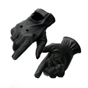 Milwaukee Leather SH247 Men's Black Leather Unlined Driving Gloves